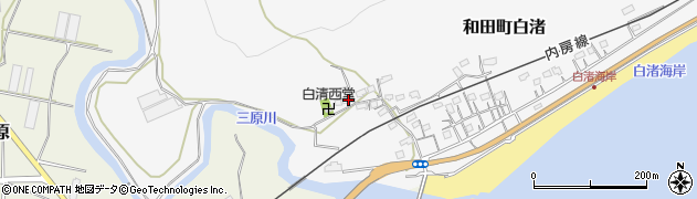 千葉県南房総市和田町白渚610周辺の地図