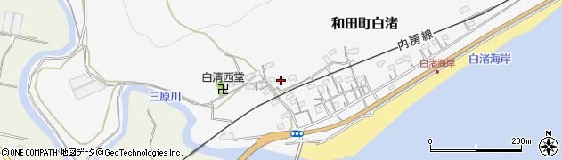 千葉県南房総市和田町白渚604周辺の地図