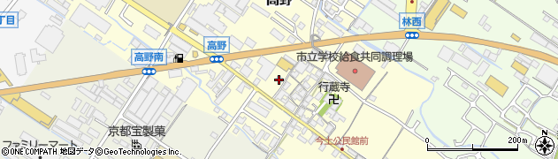 滋賀県栗東市高野327周辺の地図