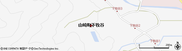 兵庫県宍粟市山崎町下牧谷周辺の地図
