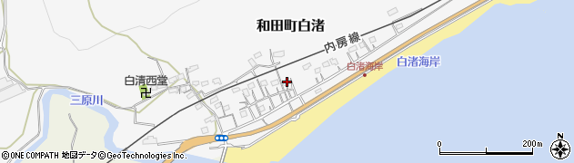 千葉県南房総市和田町白渚554周辺の地図