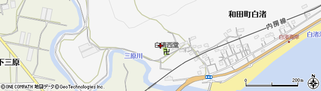 千葉県南房総市和田町白渚617周辺の地図
