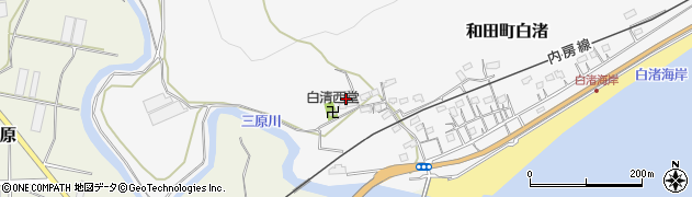 千葉県南房総市和田町白渚611周辺の地図