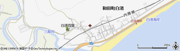 千葉県南房総市和田町白渚603周辺の地図