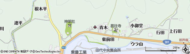 愛知県豊田市花沢町青木周辺の地図