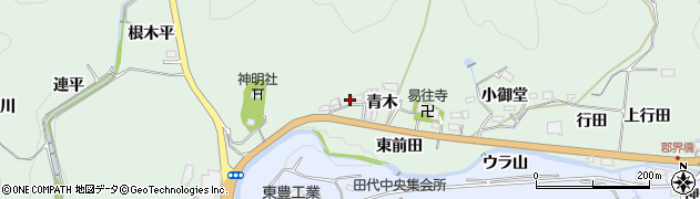 愛知県豊田市花沢町（青木）周辺の地図