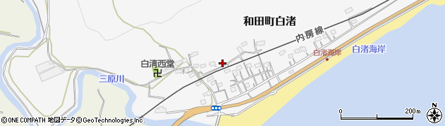 千葉県南房総市和田町白渚581周辺の地図