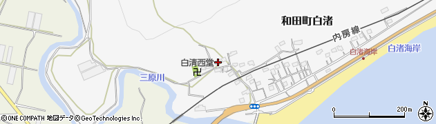 千葉県南房総市和田町白渚609周辺の地図