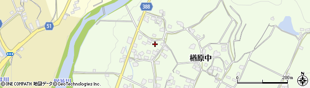 岡山県美作市楢原中350周辺の地図