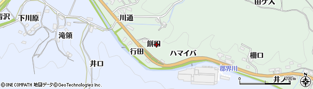 愛知県豊田市花沢町（餅田）周辺の地図