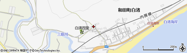 千葉県南房総市和田町白渚608周辺の地図
