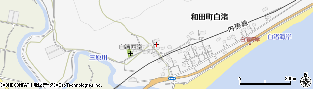 千葉県南房総市和田町白渚605周辺の地図