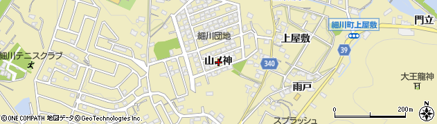愛知県岡崎市細川町山ノ神周辺の地図