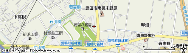 愛知県豊田市鴛鴨町（新林）周辺の地図