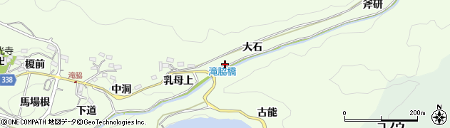 愛知県豊田市滝脇町大石周辺の地図
