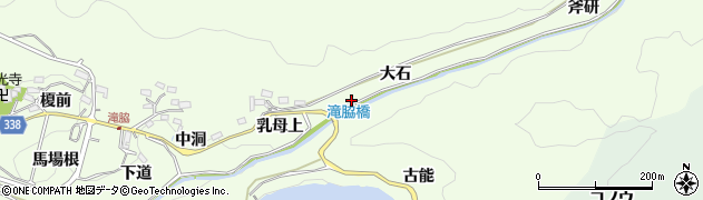 愛知県豊田市滝脇町（大石）周辺の地図