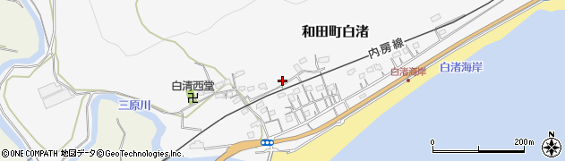 千葉県南房総市和田町白渚580周辺の地図