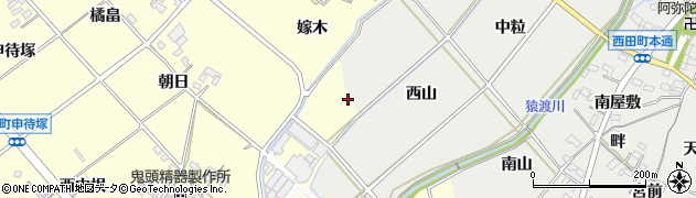 愛知県豊田市西田町（西山）周辺の地図