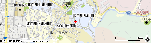 京都府京都市左京区北白川丸山町周辺の地図