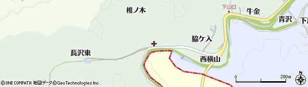 愛知県豊田市長沢町（椎ノ木）周辺の地図