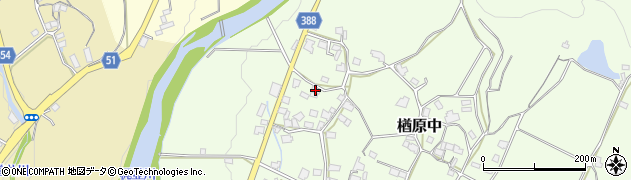 岡山県美作市楢原中351周辺の地図