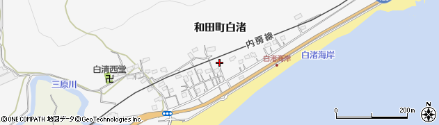 千葉県南房総市和田町白渚552周辺の地図