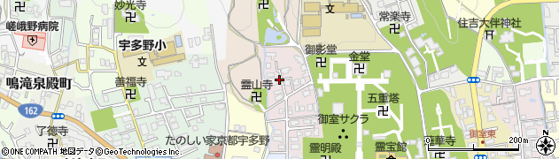 京都府京都市右京区宇多野北ノ院町周辺の地図