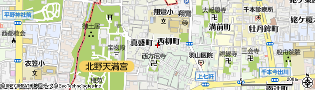 京都府京都市上京区西柳町周辺の地図