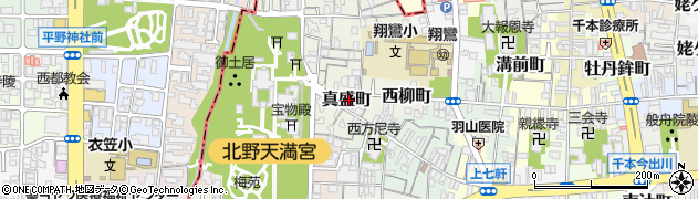 京都府京都市上京区真盛町周辺の地図