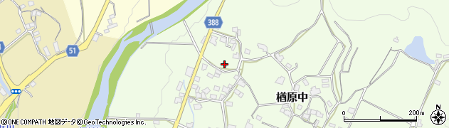岡山県美作市楢原中937周辺の地図