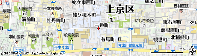 京都府京都市上京区一色町周辺の地図