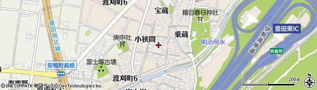 愛知県豊田市渡刈町申町周辺の地図