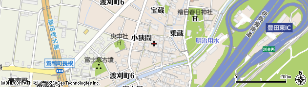 愛知県豊田市渡刈町（申町）周辺の地図