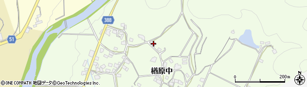 岡山県美作市楢原中440周辺の地図