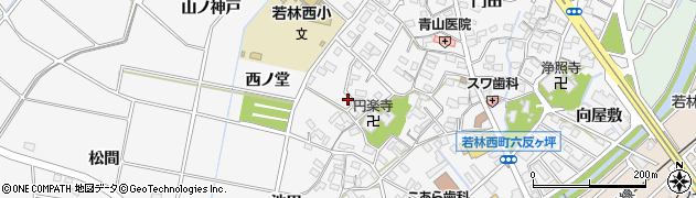 愛知県豊田市若林西町周辺の地図
