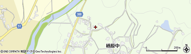 岡山県美作市楢原中426周辺の地図