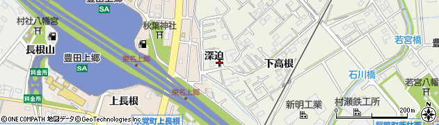 愛知県豊田市鴛鴨町（深迫）周辺の地図
