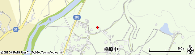 岡山県美作市楢原中430周辺の地図
