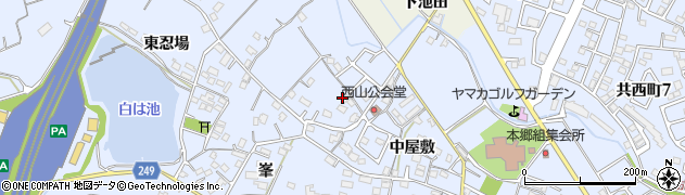 愛知県大府市長草町（螢ケ脇）周辺の地図