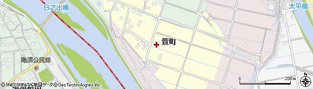 三重県桑名市萱町周辺の地図