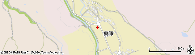 滋賀県日野町（蒲生郡）奥師周辺の地図