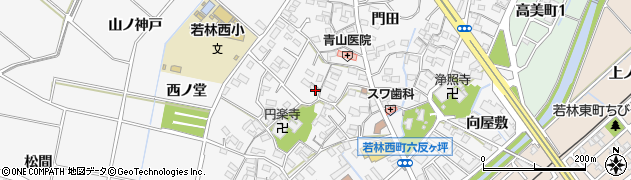 愛知県豊田市若林西町（上ノ山）周辺の地図