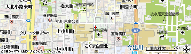 京都府京都市上京区上立売町周辺の地図