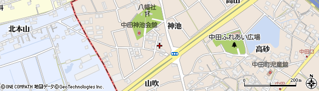 愛知県豊田市中田町（神池）周辺の地図