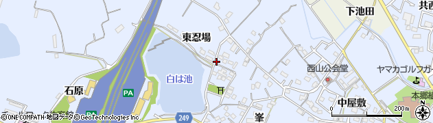 愛知県大府市長草町東忍場周辺の地図
