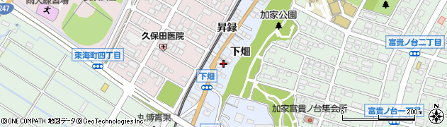 愛知県東海市荒尾町（下畑）周辺の地図