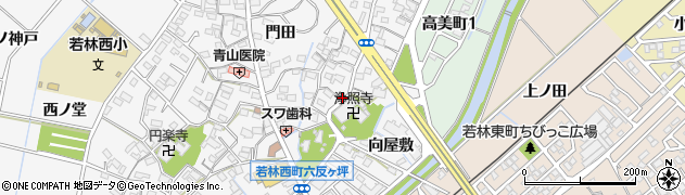 愛知県豊田市若林西町向屋敷周辺の地図