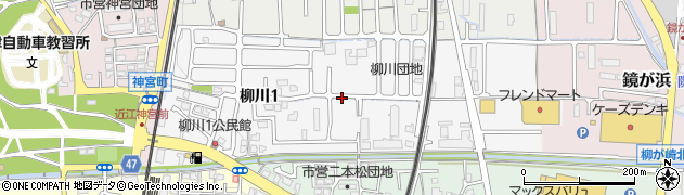 滋賀県大津市柳川周辺の地図