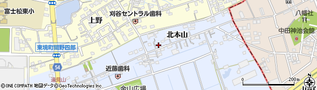 愛知県刈谷市一里山町北本山周辺の地図