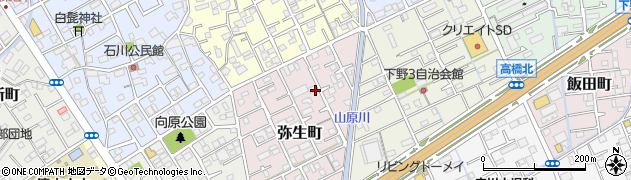 静岡県静岡市清水区弥生町周辺の地図